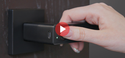 Умная электронная дверная ручка Smart lock R10 Черная