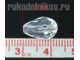 бусина стеклянная граненая "Слезинка" 11х8 мм, цвет-бесцветная, 10 шт/уп