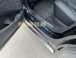 Защита штатного порога труба d60 для Exeed TXL (2021-...)