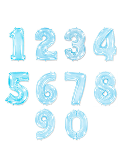 шар цифра светло голубая 102 см. флекс металл 102 см.