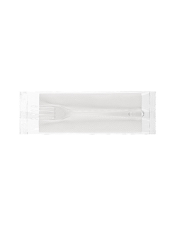 Комплект вилка прозрачная, 180мм ПС+ салфетка белая 1-сл. 400 штук в коробке (4601в)
