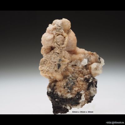 Ольмиит и кальцит. Южная Африка. 52*35*30мм.