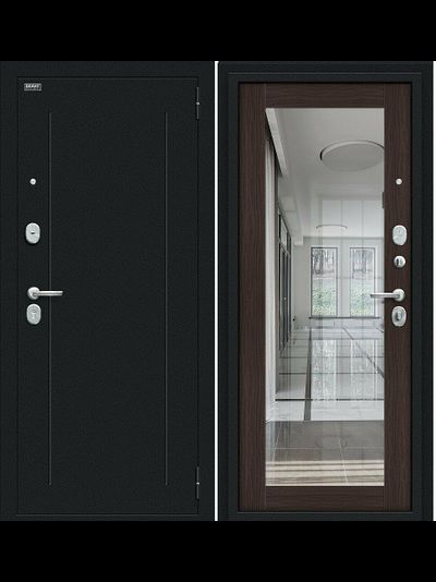 Дверь Входная  "Флэш"  Wenge Veralinga R/Букле черное