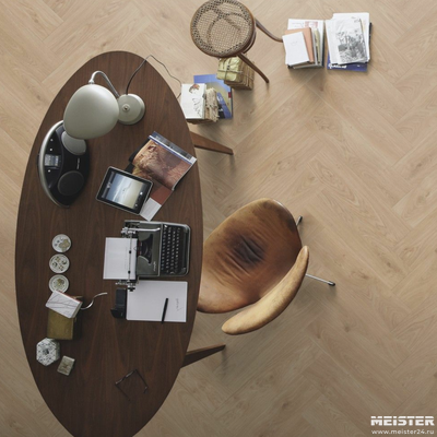 Ламинат MEISTER 6863 Дуб чистый спокойный в интерьере детально