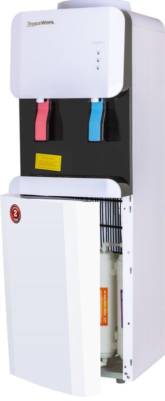 Пурифайер Aqua Work 105-LR/SF+F бело-черный с нагревом и компрессорным охлаждением