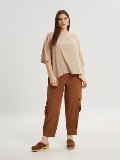 Топ свободный (беж, черный)