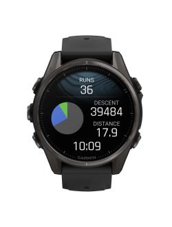 Часы Garmin Fenix 8 - 43mm AMOLED Sapphire Carbon Gray DLC Titanium Black / Pebble Gray