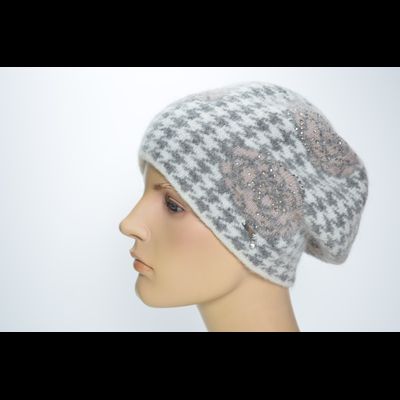Берет Vizio 1370 B белый с серым
