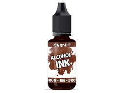 алкогольные чернила Cernit alcohol ink, цвет-brown 800 (коричневый), объем-20 мл