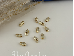 Замки, латунь, покрытие позолота, размер 8 мм