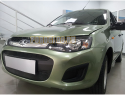 Защита радиатора Lada Kalina Cross 2015- (2 части) black