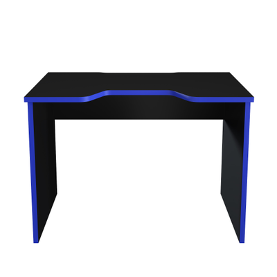 Стол геймерский С-241 черный шагрень/синий