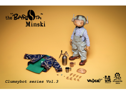 Робот-бариста Мински - Коллекционная ФИГУРКА 1/6 scale ClumsyBot series #3 Barista Minski (GHT005) - Whycat & GEARHEADTOYS