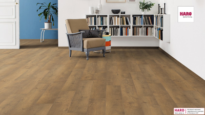 Ламинат Haro Tritty 100 Campus Дуб Бергамо Натур 538747 фото в интерьере