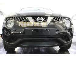 Защита радиатора Nissan Juke 2014- black низ PREMIUM