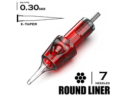 7 RL/0,30mm - Round Liner X-Taper "CNC"
