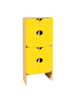 ШКАФ ДВУХЪЯРУСНЫЙ ШНД-7 (ЛДСП) 4 СЕКЦИИ