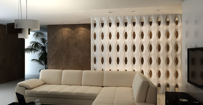 Декоративный 3D блок для перегородки из гипса (модель 02)