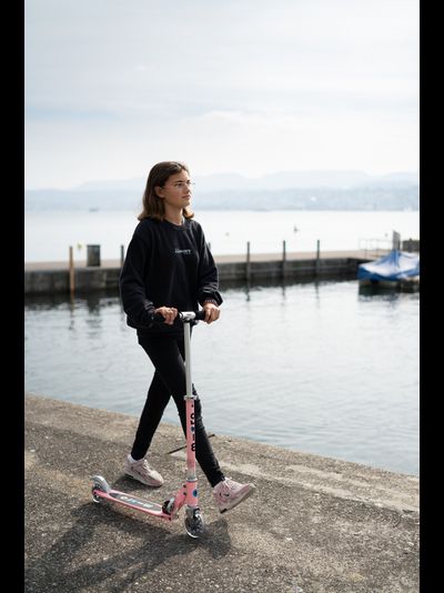 Самокат Micro Sprite Пудровый LED