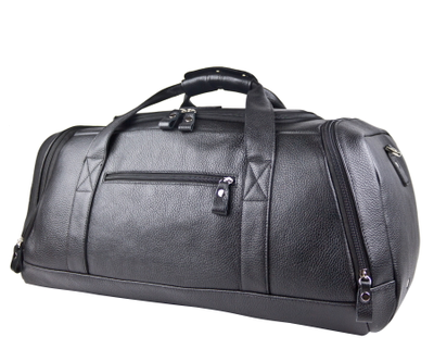 Кожаная дорожная сумка / рюкзак Napoli black 
(арт. 4034-01)