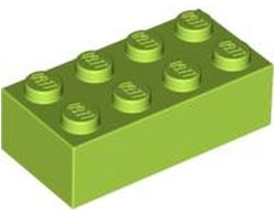 Brick 2 x 4, Lime (3001 / 4122453 / 4165967)