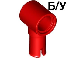 ! Б/У - Technic, Pin with Friction Ridges and Pin Hole, Red (15100 / 6334505) - Б/У