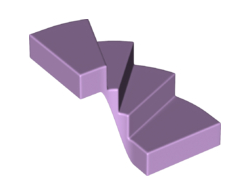 Stairs 6 x 6 x 4 Curved, Lavender (28466 / 6178331 / 6445561)
