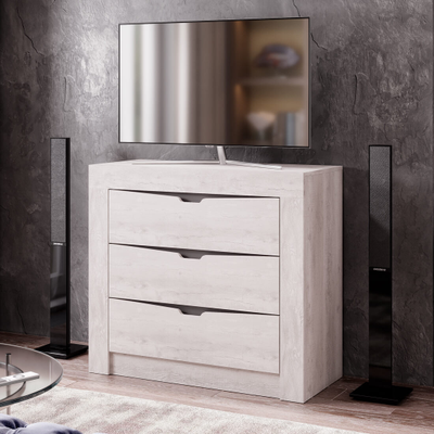 Комод Леонардо КМ-13, бетон пайн светлый, графит