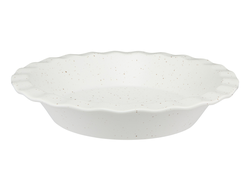 Форма для запекания  круглая, 25 см, молочная в крапинку