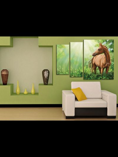 Модульная картина "Дикая лошадь"