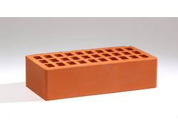 Кирпич облицовочный красный гладкий со стандартной стенкой щелевой 250х120х65мм М150 кг/см2 Воротынс