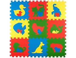 Детский развивающий коврик-пазл ​Животные 33х33х0,9 см купить в Воронеже.