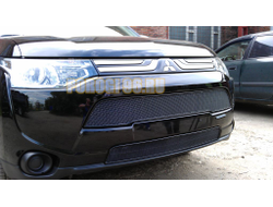 Защита радиатора Mitsubishi Outlander III 2012-2015 black низ PREMIUM