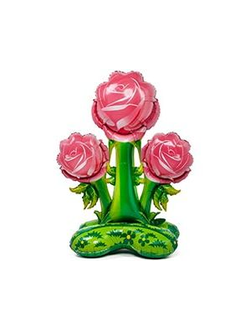 Шар 132 см "Розовые розы" (надув воздухом)