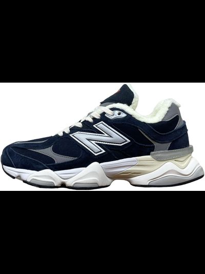 New Balance 9060 Navy White с мехом