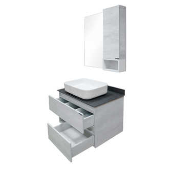 Зеркало-шкаф "Прага-75" дуб белый