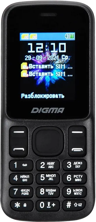 4630114809181  Мобильный телефон Digma A172 Linx черный LT1070PM, 2 sim.