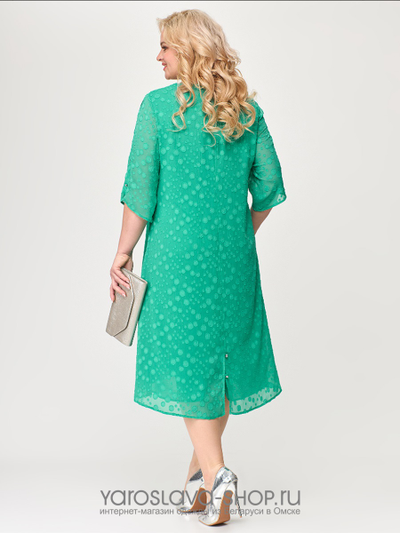 Нарядное шифоновое платье зеленого цвета
