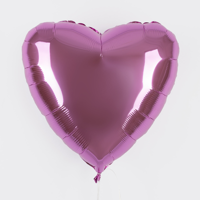 Шар (18''/46 см) Сердце, Светло-розовый