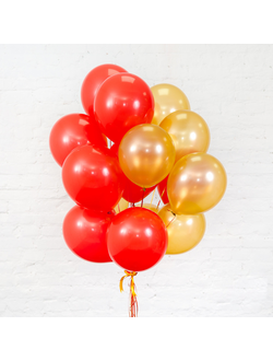 25 ГЕЛИЕВЫХ ШАРОВ "КРАСНЫЕ/БЕЛЫЕ"
