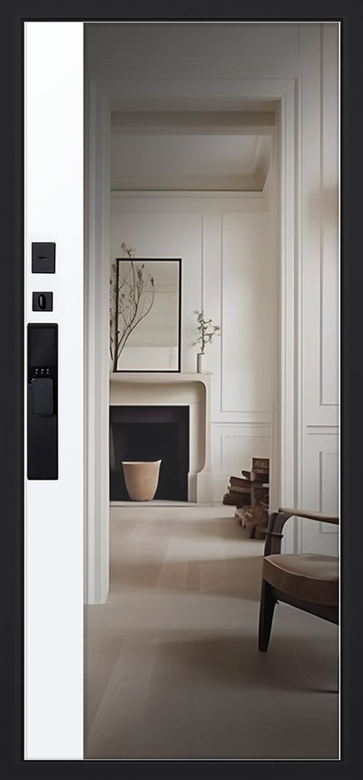Стальная дверь   Plata с зеркалом (биометрический замок Smart lock Y23)