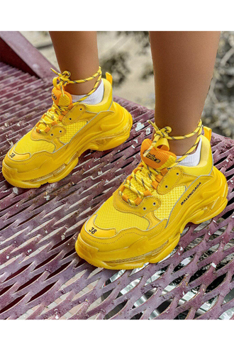 Кроссовки Balenciaga Triple S Clear Sole Yellow