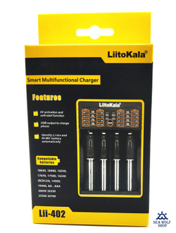 Зарядное устройство "LiitoKala" 4 слота с USB