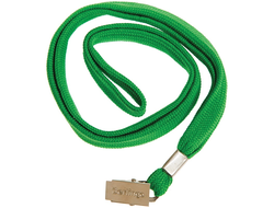 Шнурок для бейджей Berlingo с клипсой, 45 см, зеленый (PDk_00214)