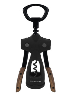 Штопор рычажный 18,5 см. нерж. с дерев.ручками VB /1/