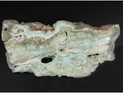 Арагонит голубой, полировка с двух сторон, Африка (131*62*12 мм, 175 г) №37762