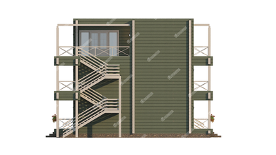 Трехэтажная гостиница из клееного бруса, 550 м2