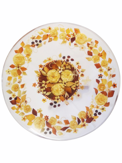 Стол малый с янтарем "Цветы Балтики"