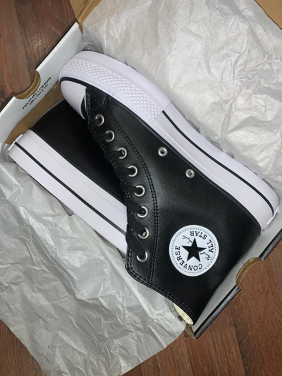Converse chuck taylor platform negras clearance