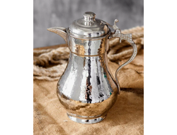 Турецкий медный белый кувшин с крышкой, 2 литра